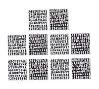 OUNONA 10hojas Etiquetas de Autoadhesivas Pegatinas de Letras y Números Calcomanías de Letras y Números para Decoración de Ventana y Organización de Oficina