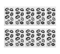 OUNONA 10hojas Pegatinas de Tatuajes de Labios para Mujer Diseño de Labios Realista Fácil de Aplicar para Cosplay y Sesiones de Fotos de Halloween y San Valentín