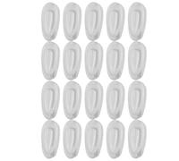 OUNONA 10pares Almohadillas Nasales De Silicona Transparentes Suave Forma De Lágrima Antideslizantes Para Gafas De Sol Inserto De Repuesto Para Puente Nasal