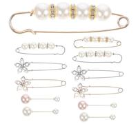 OUNONA 12 Alfileres de Seguridad para Mujer en Aleación, Accesorios Decorativos para Ropa, Clips de Cintura para Falda y Pantalones, Ideales para Ocasiones Formales y Varios estilos