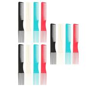 OUNONA 12 piezas Peines de Peluquería de Cinco Dientes Peinetas de Peinado y Maquillaje Doble Cara Accesorios para Tocados y Cabello Diseño de Dientes Anchos para Cuidado Color Aleatorio