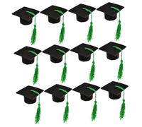 OUNONA 12piezas Decoración De Sombrero De Doctorado Mini Birrete De Graduación Tapas para Botellas De Vino Adorno para Biberón De Graduación De Tapas De Vino De Biberón Birrete De