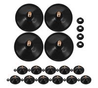 OUNONA 15 Ganchos de Ventosa de Plástico PVC Negro 55 CM con Tornillos M6 y Contratuerca Ventosas Fuertes para Ventanas Parabrisas Muebles y Uso Hogar Soporte Adhesivo Resistente y