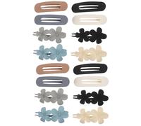 OUNONA 16piezas Pinza Cabello Flores Escarchadas Pinzas Vintage Grandes de Mate Horquillas de Flores Laterales para Flequillo Accesorios de Peinado para Niñas Festivales