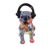 OUNONA 1Pieza Escultura de Resina de Bulldog Decoración de de Graffiti para Hogar y Oficina Adorno Original para Salas de y Pasillos Figura Coleccionable de Cachorro