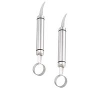 OUNONA 2 Piezas Abridor de Granadas de Acero Inoxidable Diseño de Doble Cabeza, Cortador de Frutas sin Dañar la Pulpa, Utensilio Práctico para Cocina y Frutas
