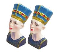 OUNONA 2 Piezas Adornos De Figuras De Resina Coleccionable Figurilla Estatua Hogar Retrato Escritorio Fiesta Largo Decoración Egipcia Estatuilla De La Reina De Egipto Figura De Egipto
