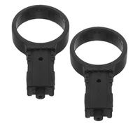 OUNONA 2 Piezas Anillo de Extensión de Escalera Junta de Escalera Plegable Abs Negro Antideslizante Resistente al Envejecimiento y Grietas para Mantenimiento y Reforma del Hogar