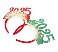 OUNONA 2 Piezas Cintillos para Año con Lentejuelas Verde y Rojo Accesorios de Cabello para Fiesta y Uso Diario Tocados para Mujer Decoración Festiva