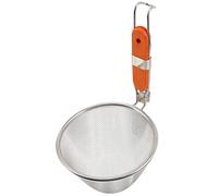 OUNONA 2 piezas Colador de Cocina Inoxidable con Mango de Antideslizante de Cucharones para Escurrir Fideos y Verduras Cesta Fina para Cocinar y Filtrar Alimentos Hogar