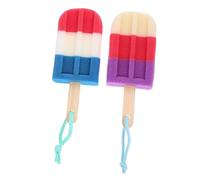 OUNONA 2 piezas Esponja Exfoliante de Baño y Cómoda para Limpieza Profunda Corporal Esponja de Ducha para Exfoliar y Lavar Cuerpo Diseño Adorable Colores Rosa y Azul