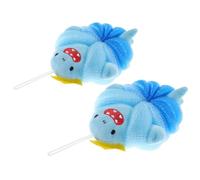 OUNONA 2 Piezas Esponjas de Ducha Adorables Juguetes de Baño Forma de Tiburón para Bebés y Pequeños Esponjas de Baño Dibujos Animados Piscina