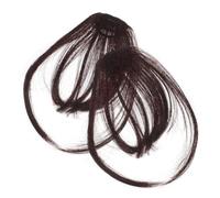 OUNONA 2 Piezas Extensiones de Cabello Flequillo Falso para Mujer Clip Postizos Flequillo Ralo Clip para Cosplay y Presentaciones