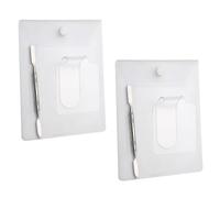 OUNONA 2 piezas Paletas Acrílicas Transparentes para Mezclar Base de Maquillaje con Mango Ergonómico Unidades con Espátulas Portátiles para Arte de Uñas y Cosméticos