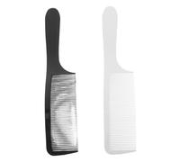 OUNONA 2 piezas Peine de Corte Curvado Profesional para Peluquería Masculina Diseño Ergonómico Resistente y Duradero Dientes Redondeados para Cortes y Uso Salones y Hogar Negro y