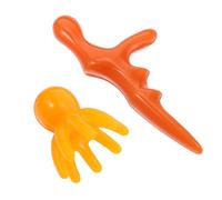 OUNONA 2 Piezas Peine Masajeador y Stick Manual de Resina con Diseño de Pulpo para Relajación del Cabelludo Eliminación de Caspa y Uso Versátil Viaje y Hogar