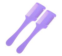 OUNONA 2 piezas Peine para Cortar Cabello con Cuchillas Duales para y Perfilar Herramienta de Corte Precisa y Portátil Color para Doméstico y