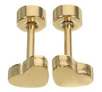 OUNONA 2 Piezas Pendientes Forma De Corazón De Acero Inoxidable Cierre De Rosca Pendientes Para Mujer Decoración De Orejas