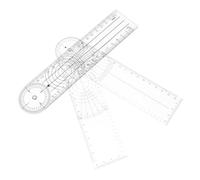 OUNONA 2 piezas Regla Médica Goniómetro Transparente para Medición Precisa de Ángulos Terapia Física y Evaluación Articular