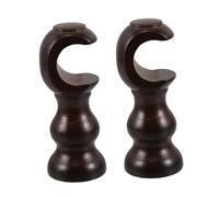 OUNONA 2 Piezas Soporte de Madera para Barra de Cortina Robusto y Elegante con Acabado Pulido para Protección de Telas Capacidad para Cortinas Pesadas Montaje Fácil con Tornillos