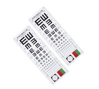 OUNONA 2 piezas Tabla de Prueba Visual para Ojos Colgante Cuadro de Agudeza Visual Reutilizable Cartel de Optometría para Hogar y Escuela