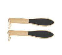 OUNONA 2 piezas Tabla Madera Exfoliadora Doble Cara para Pies Removedor Natural de Callos y Durezas Herramienta para Pedicura Profesional y Cuidado Seca