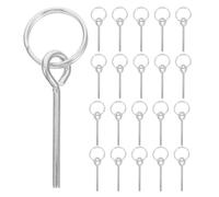 OUNONA 20 Conectores para Postes de Tienda de campaña con pasadores, Accesorio de Acoplamiento de Anillo de Hierro galvanizado, Pieza de fijación de Metal Resistente para Uso en refugios de Camping.
