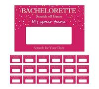 OUNONA 20 Hojas Tarjetas Rasca y Gana para Despedida de Soltera DIY con Retos Divertidos para Fiesta de Novias Accesorios Originales para Decoración y Regalos Personalizados