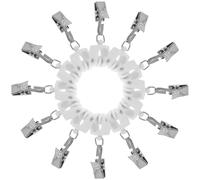 OUNONA 20 Juegos de Rodillos Deslizantes para Rieles de Cortina con Ganchos de Plástico, Accesorios para Montaje Rápido, Compatibles con Cortinas Gruesas, Uso en Salón, Dormitorio