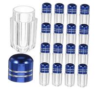 OUNONA 20 Piezas Botella De Cápsula Mini Botellas Vacío Frasco Miniatura Pequeño Píldora Artículos De Tocador De Viaje para Medicamento El Plastico Azul