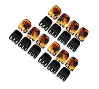 OUNONA 20 piezas Pinzas para Cabello Mini Clips Acrílicos Antideslizantes para Peinados Negro y Tortoise Accesorios de Pelo para Mujeres y Niñas