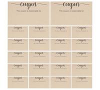 OUNONA 200 tarjetas de cupón en blanco, crea tu propio certificado de | Tarjetas de cupones para rellenar, tarjetas de promesas en blanco para obtener recompensas, tamaño práctico que permite