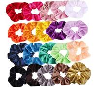 OUNONA 20piezas Gomas Elásticas Pelo Accesorios De Terciopelo Para Mujeres y Niñas Coletero Extensible Para Uso Diario