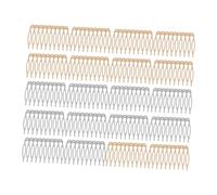 OUNONA 20piezas Peinetas Francesas Lateral Material de Horquilla Peinetas Decorativas de Fijación Fuerte Accesorios de Peinado para Mujer DIY Kit de Bricolaje para Moño o Recogido