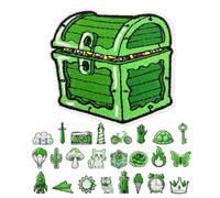 OUNONA 25 Piezas Parches Bordados Termoadhesivos Verdes para Ropa Diseños Variados, Parches de Poliéster para Chaquetas Vaqueras y Camisetas, Ideales para Manualidades DIY y Reparación