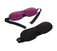 OUNONA 2piezas Capucha Ojos de Memoria Antifaz Simple para Dormir Antifaz Siesta Negro y Morado para Avión y Viajes