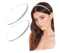 OUNONA 2piezas Diadema de Cristal Gemas de Imitación Aros Pelo Elegantes Tocados Creativos Accesorios Pelo para Fiesta de Niñas por Paquete