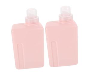 OUNONA 2piezas Dispensador de Detergente para Ropa de Unidades Botellas Rellenables Cuadradas Contenedor Prueba de Fugas Organizador de Champú de Gran Capacidad para Lavandería