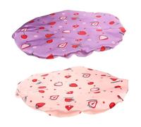 OUNONA 2piezas Gorro De Ducha Extra Grande Ajustable Para Mujer Reutilizable De Doble Capa Para Cabello Para Spa y Baño