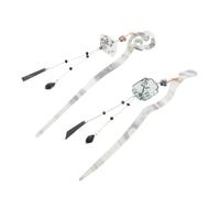 OUNONA 2piezas Horquillas Chinas Vintage Diseño Artístico de Acuarela Palillos Cabello Estilo Antiguo Accesorios para Peinados de Novia y Eventos Culturales