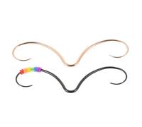 OUNONA 2piezas Joyería Tabique Nasal Aro De Nariz De Acero Inoxidable Bigote Joyas Para Piercings De Nariz Para Perforaciones Nasales