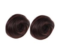 OUNONA 2piezas Moños para Extensiones de Cabello Extensiones de Moño Realistas para Fiestas Bodas Uso Diario Molde para Hacer Tipo Donut Cuerdas