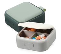 OUNONA 2Piezas Organizador de Pastillas Portátil de Viaje Uds Pastillero Compartimentos Material Seguro para