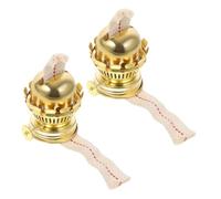 OUNONA 2piezas Soporte para Mechas De Lámpara De Queroseno Quemador Unidades Diseño Simple Adecuado para Uso Lámparas De Aceite Clásicas