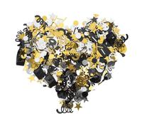 OUNONA 3 bolsas de confeti brillante con el número 30 - Artículos para fiestas de 30 cumpleaños/aniversario - Decoración de mesa para celebraciones (dorado, negro y plateado)