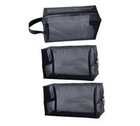 OUNONA 3 Bolsas de Maquillaje y Neceser de Viaje Negras 21X12X8 CM Ligeras Gran Capacidad para Almacenamiento y Organización en Viajes y Uso Diario
