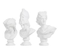 OUNONA 3 Bustos Clásicos de Resina Mini Estatuas de Yeso para Decoración del Hogar y Accesorios de Fotografía Figuras de Diosa Griega Diosa de la Sabiduría y del Sol Set de 3 Piezas