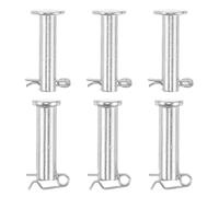 OUNONA 3 pares de pasadores de horquilla de acero con clip en R M10 x 35 mm, M8 x 35 mm - Sujetadores de cabeza plana de un solo orificio para pasadores de enganche, gatos hidráulicos, automóviles,