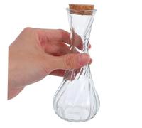 OUNONA 3 Piezas Botellas de Vidrio con Tapones de Corcho para Ceremonia de Arena Frascos Decorativos Forma de Corazón Tarros para Recuerdos de Boda Botellas Pequeñas para Difusores Regalo