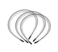 OUNONA 3 piezas Diademas de Negras con Dientes Ondulados Elásticas y Resistentes para Mujer Accesorio Práctico y Cómodo para Peinados Diarios y Fiestas